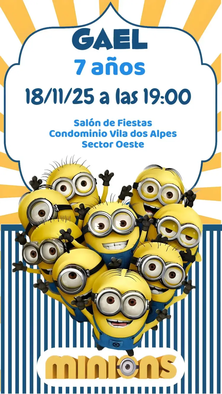 Invitación Minions