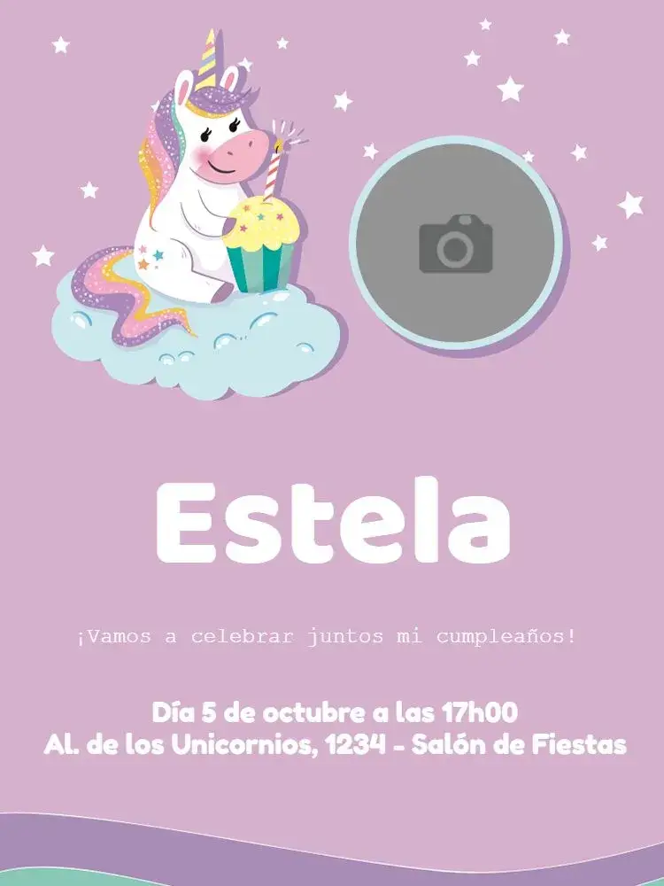 Invitación Pastel