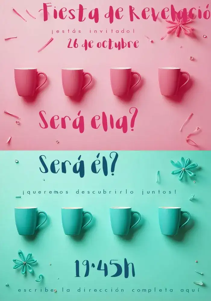 Chá Revelación Niño o Niña Bebé