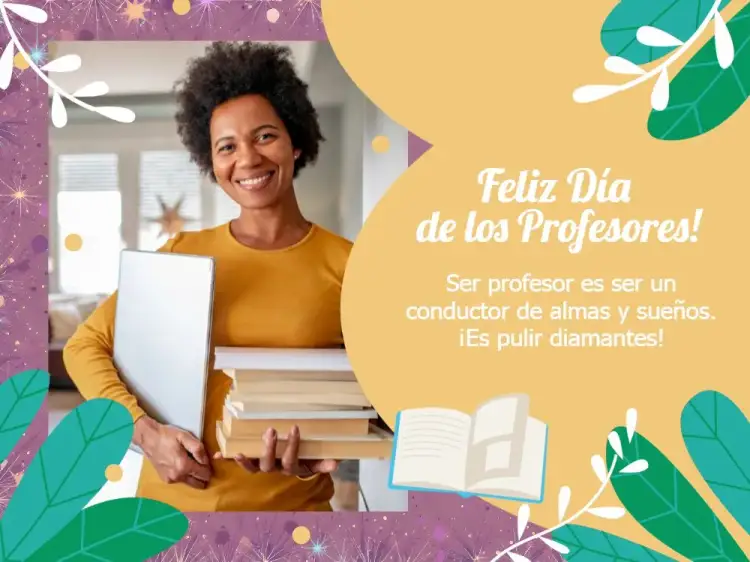 Invitación Tarjeta Día De Los Profesores Con Foto Círculos – tema Fechas Conmemorativas colorido, moderno, alegre, minimalista, vibrante