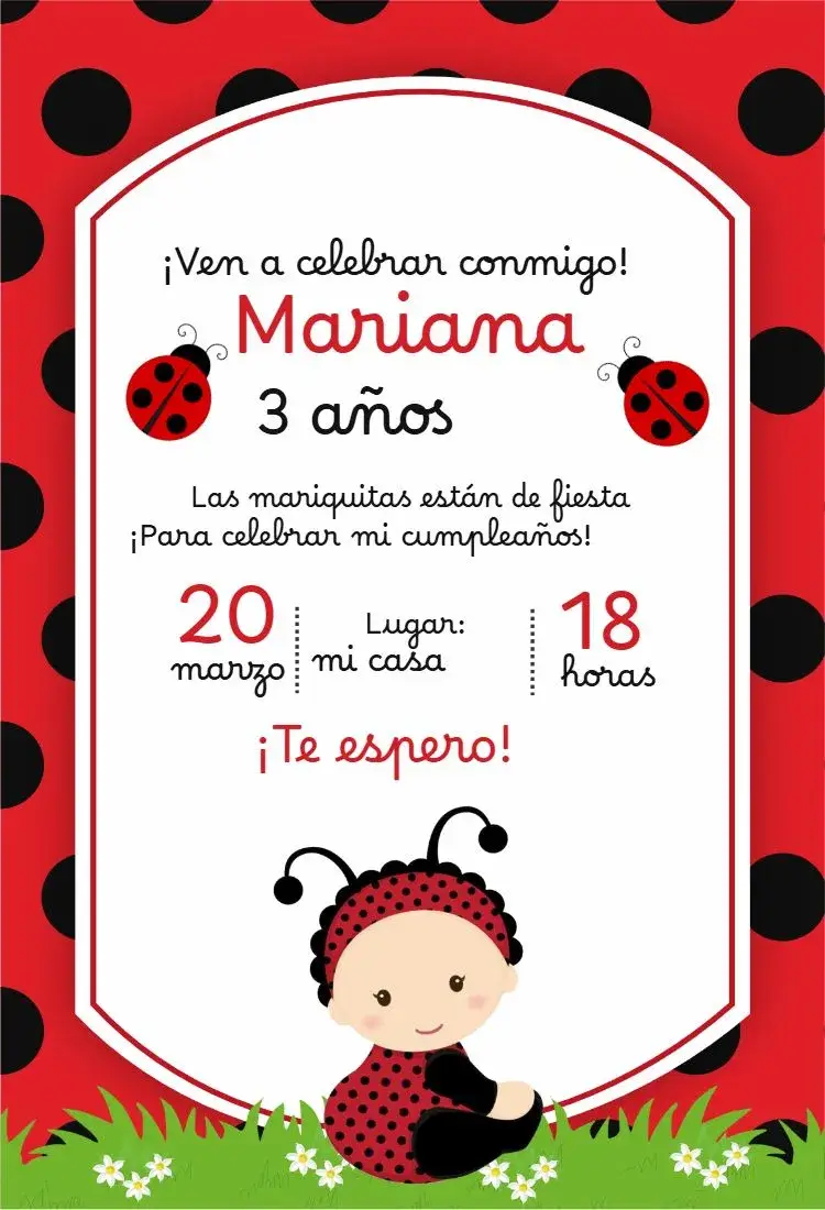Invitación Catarina Virtual Bebé