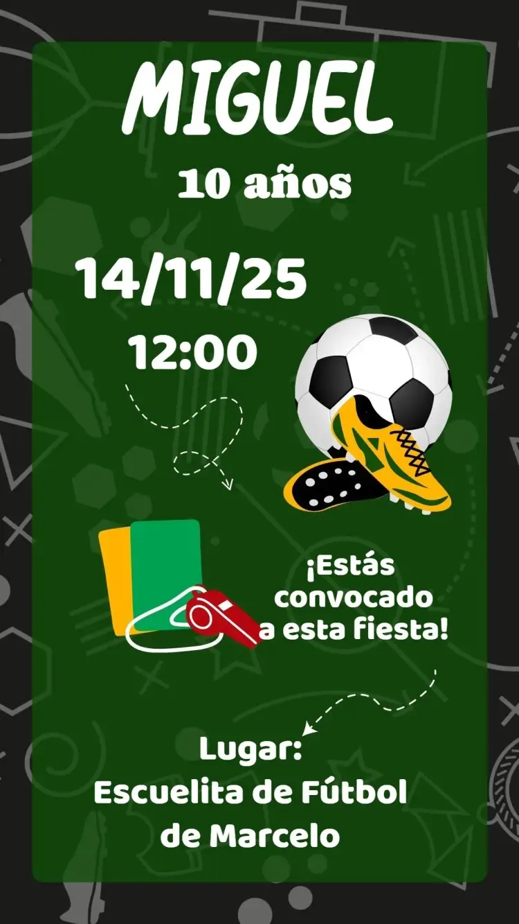 Invitación Fútbol
