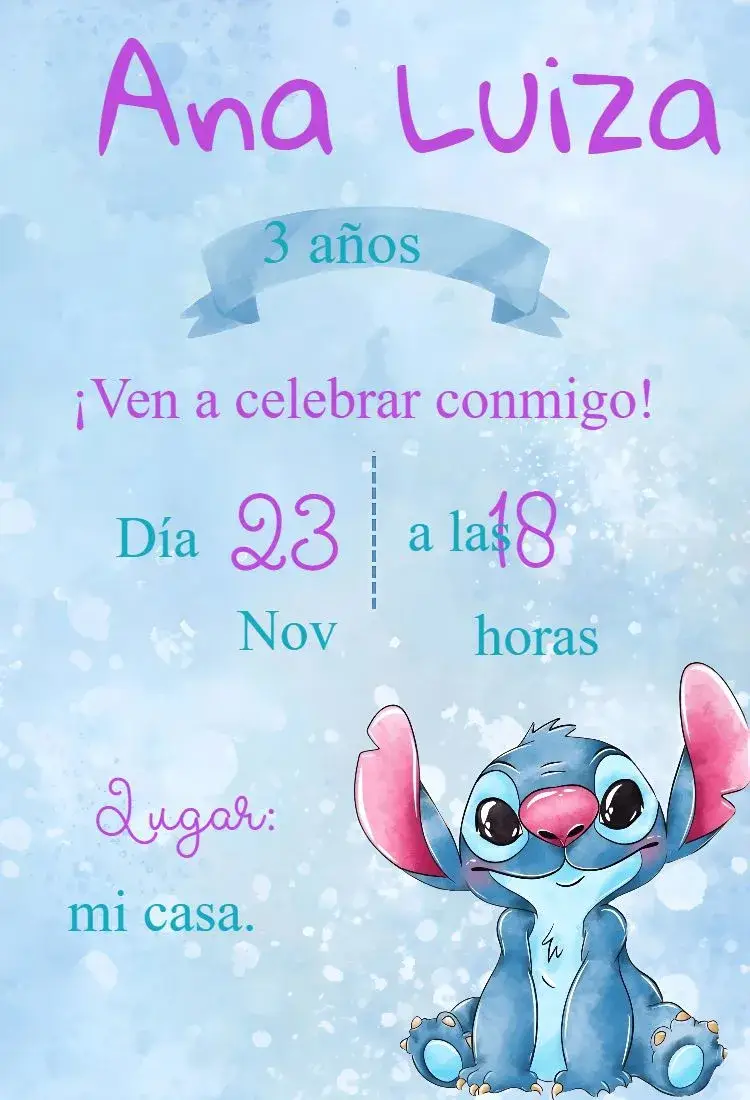 Invitación Stitch