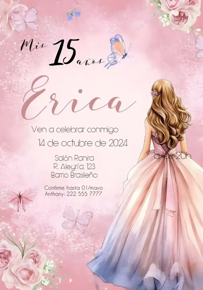 De 15 Anos Floral Flores