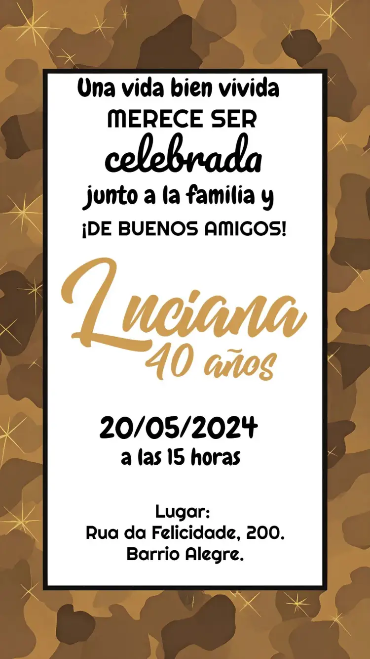 Invitación Estampado de Leopardo