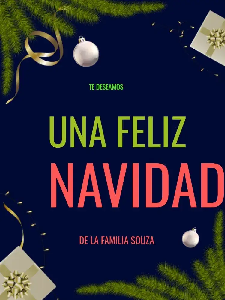 Tarjeta Navidad Feliz Niños
