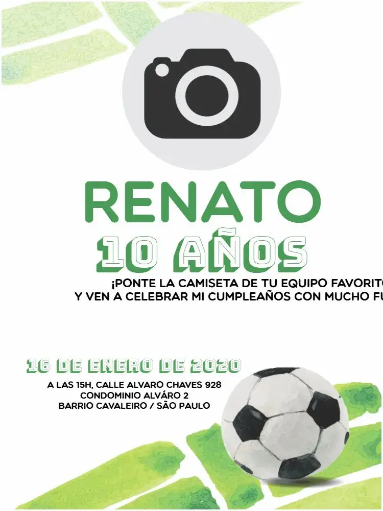 Invitación Fútbol Whatsapp