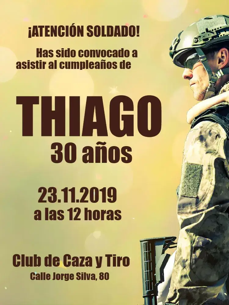 Invitación Fiesta del Ejército