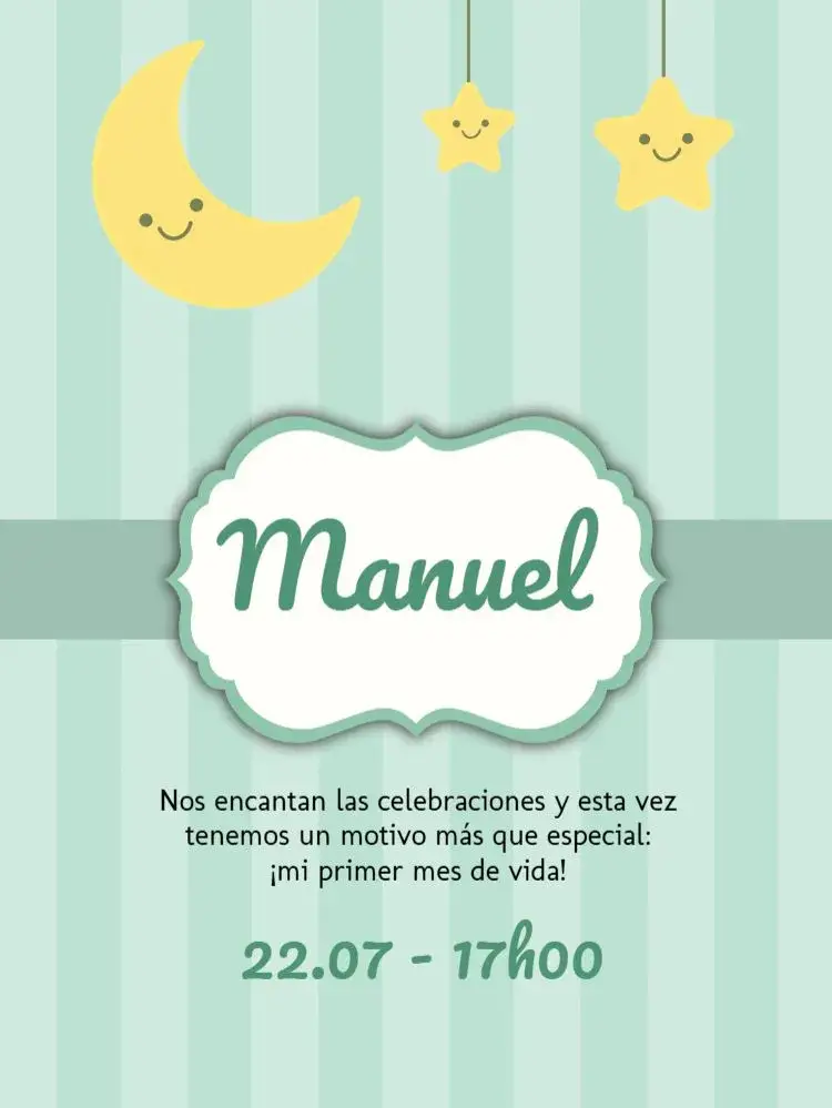 Invitación Bebé Luna