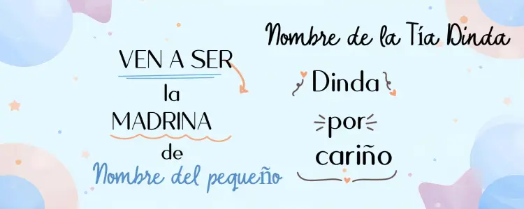 Invitación Arte Taza Dinda De Niño Madrina