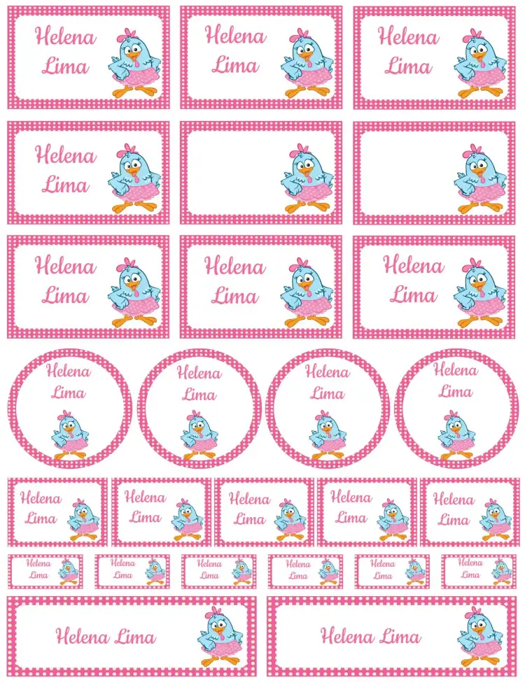 Invitación Gallina Pintadita – tema Tarjeta colorido, divertido, infantil, lúdico, temático, animado