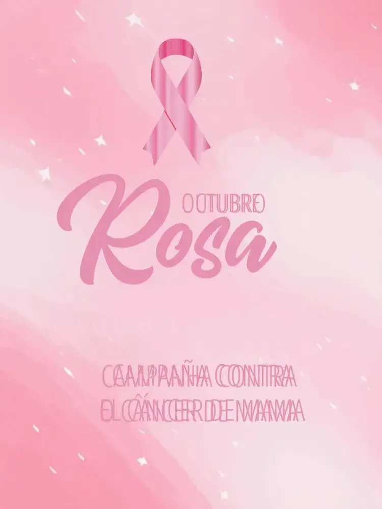 Invitación Publicación Para la Prevención del Cáncer de Mama en Octubre Rosa editable y personalizable