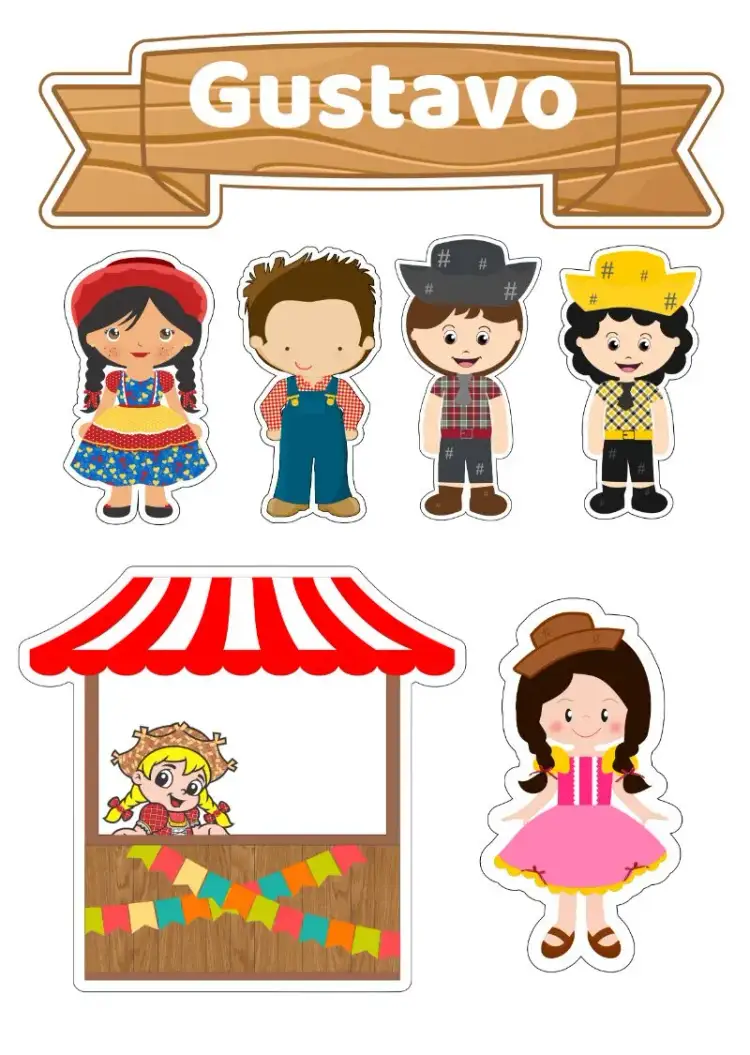 Invitación Topo De Pastel San Juan Colorido – tema Topper de torta colorido, festivo, típico, alegre, tradicional, junino