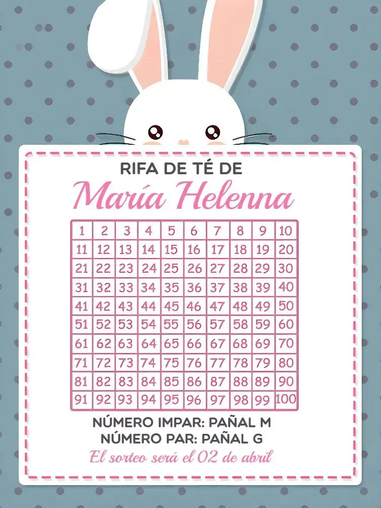 Invitación Té Rifa Pascua 1