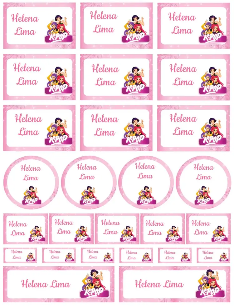 Invitación K-Pop editable y personalizable