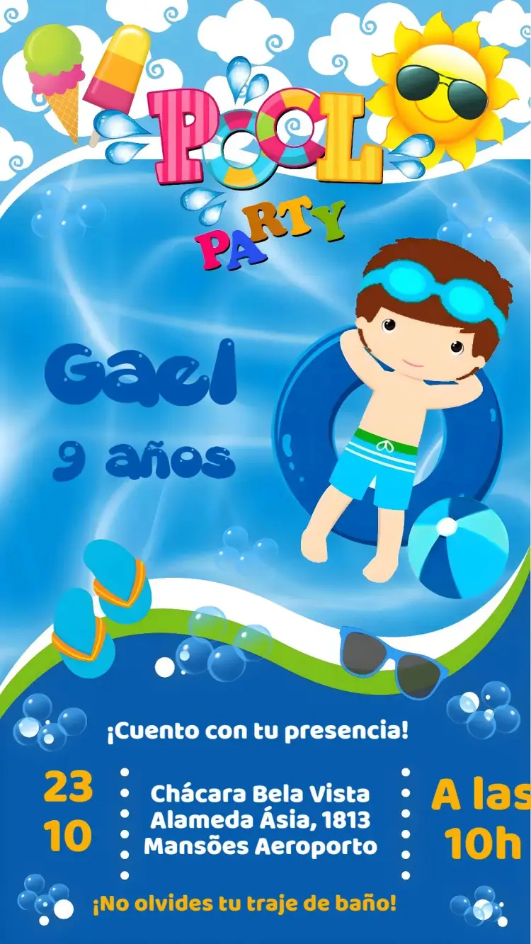 Invitación Pool Party