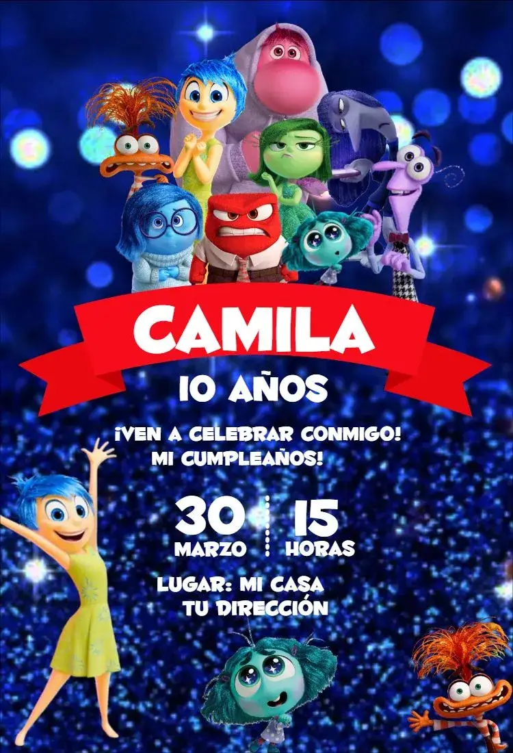 Invitación Divertida mente 5