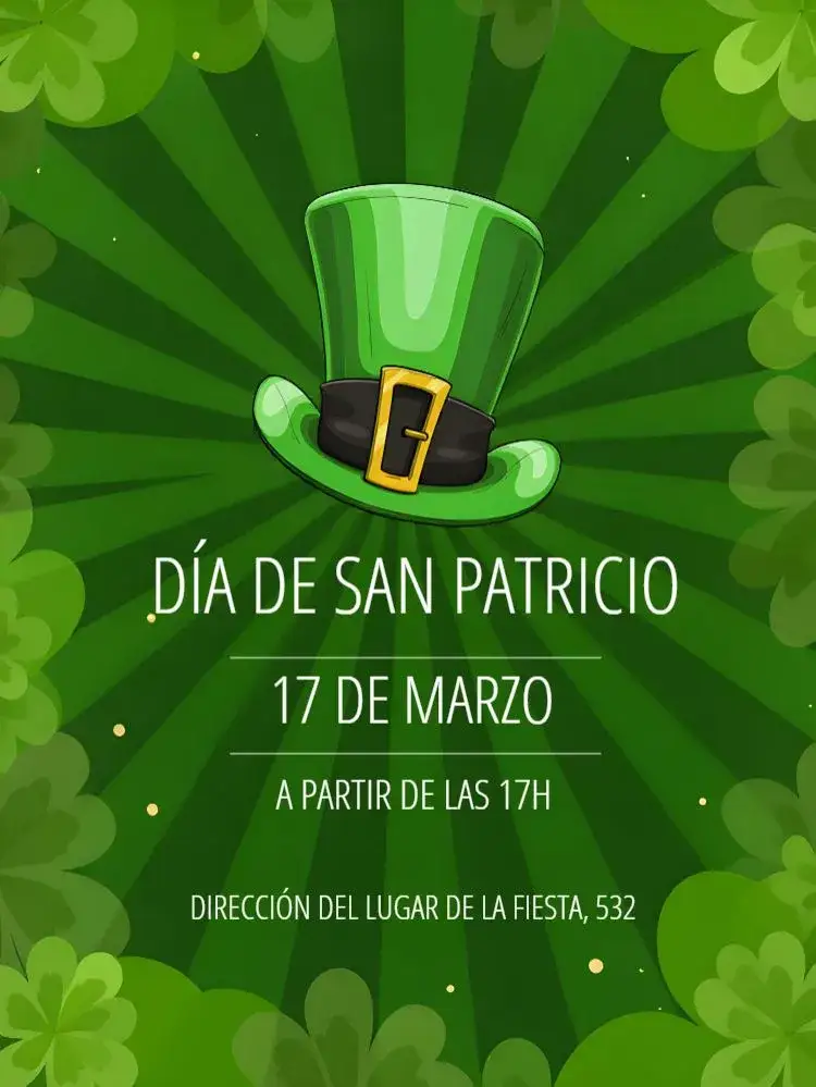 Invitación Día De San Patricio Day – tema Fechas Conmemorativas verde, irlandés, divertido, festivo, vintage, colorido