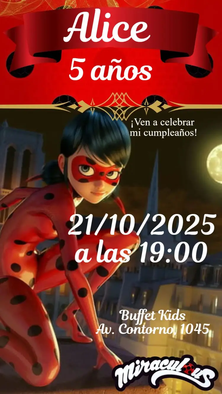 Invitación Lady Bug