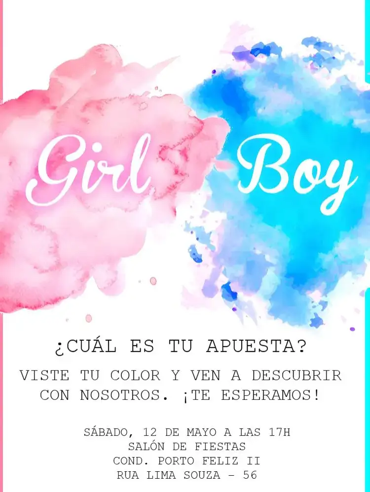 Chá Revelación Rosa Y Azul Nada