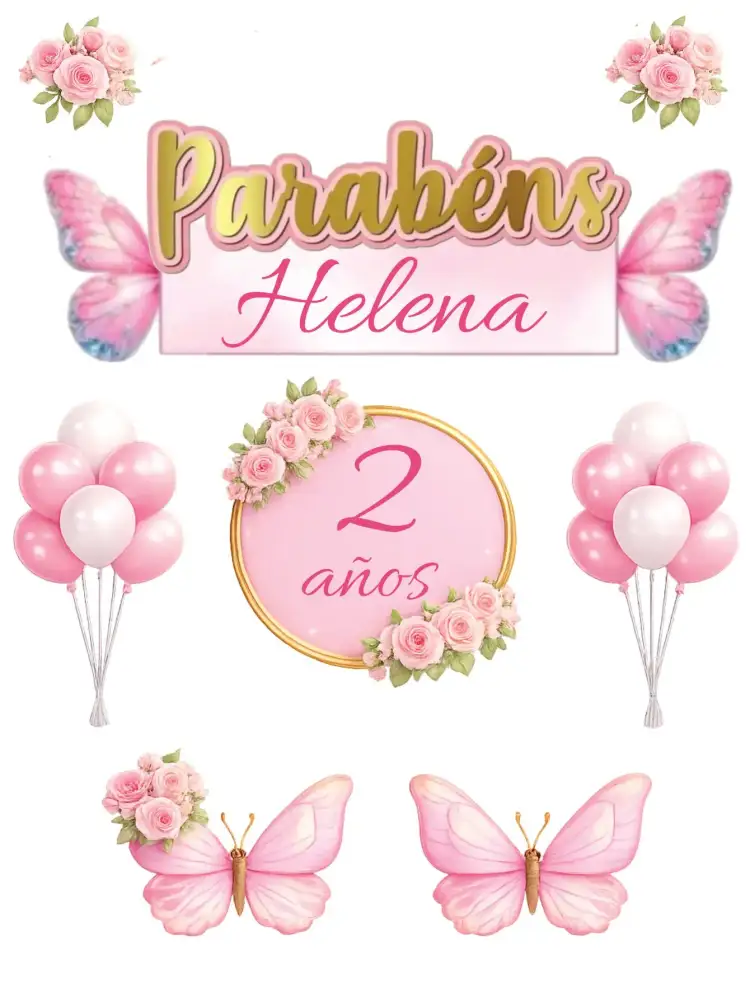 Invitación Jardín de las Mariposas – tema Topper de torta colorido, naturaleza, lúdico, vibrante, floral, divertido
