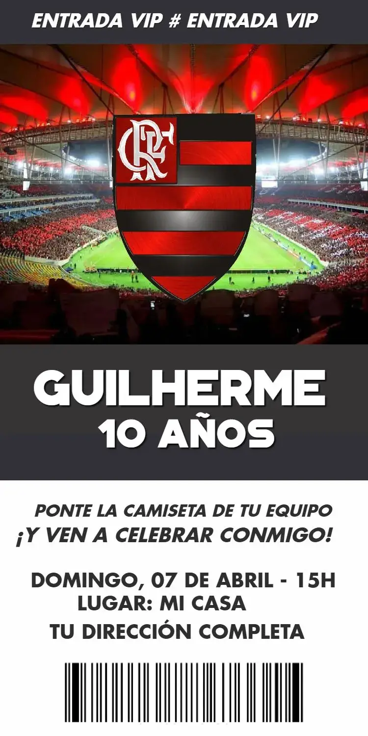 Invitación Flamengo 4