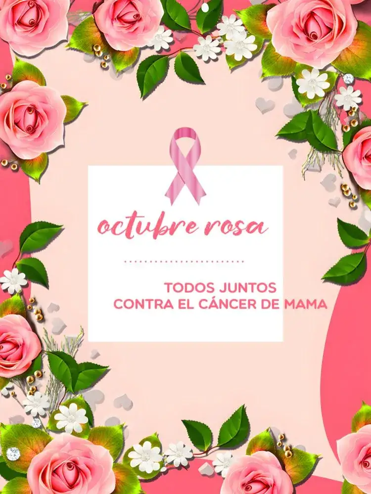Invitación Publicación Para Cáncer de Mama en Octubre Rosa – tema Más buscados rosa vibrante, minimalista, moderno, ilustraciones gráficas, inspirador, floral