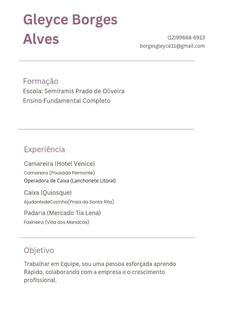 Invitación Currículum Mujer editable y personalizable