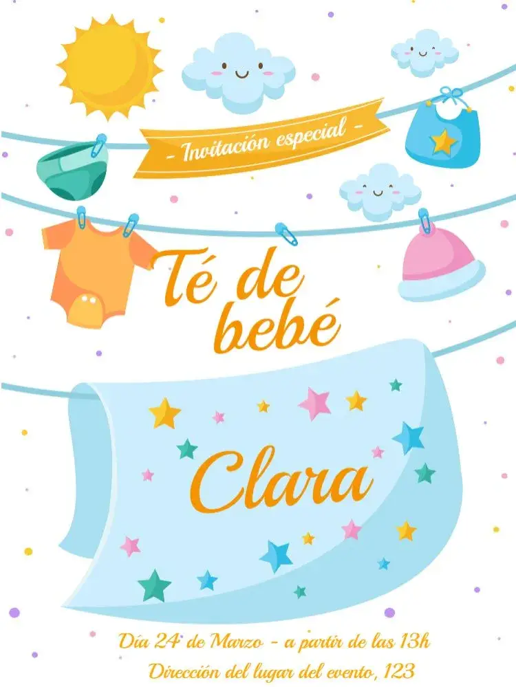 Invitación Baby Shower Familiar
