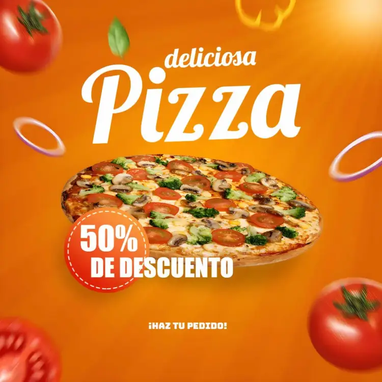 Invitación Publicación Para Pizzería Promoción