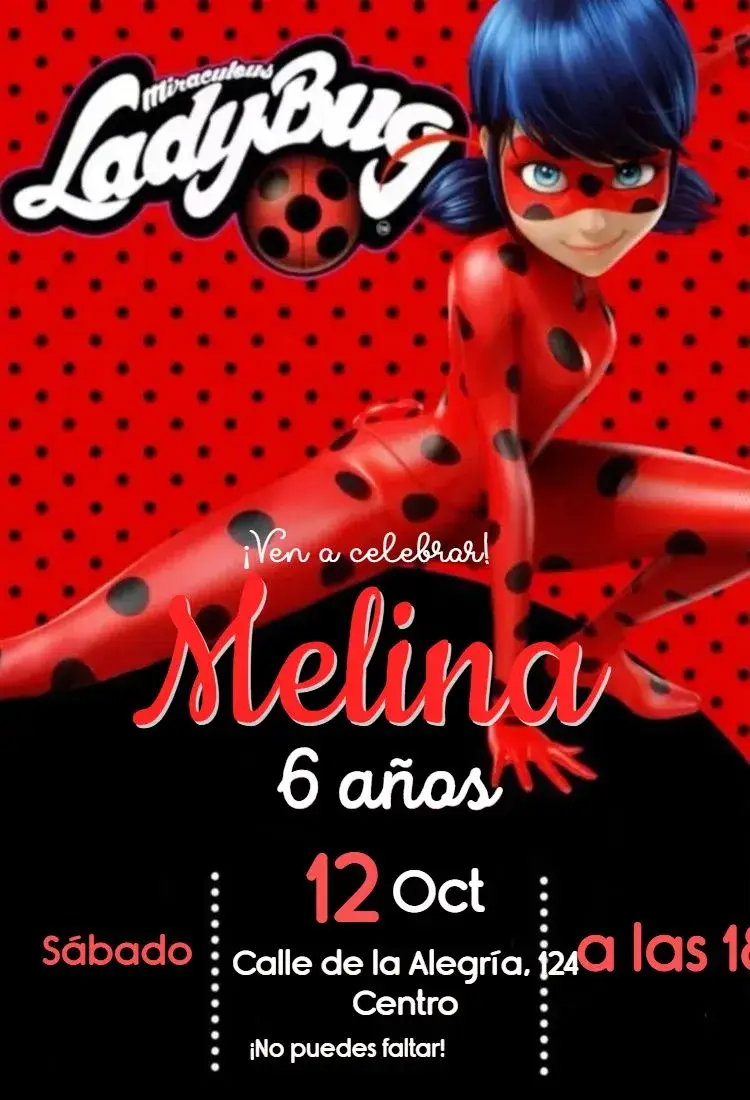 Invitación Ladybug
