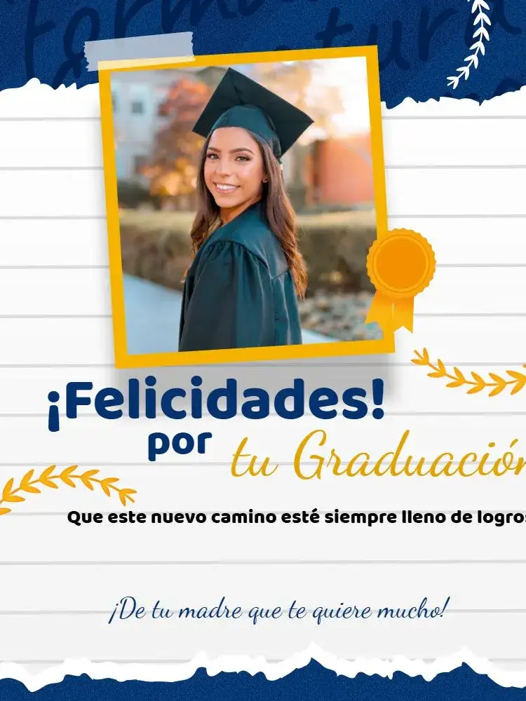 Invitación Tarjeta De Celebración de Graduación Lúdica Azul – tema Tarjeta lúdico, colorido, moderno, divertido, azul, jovem