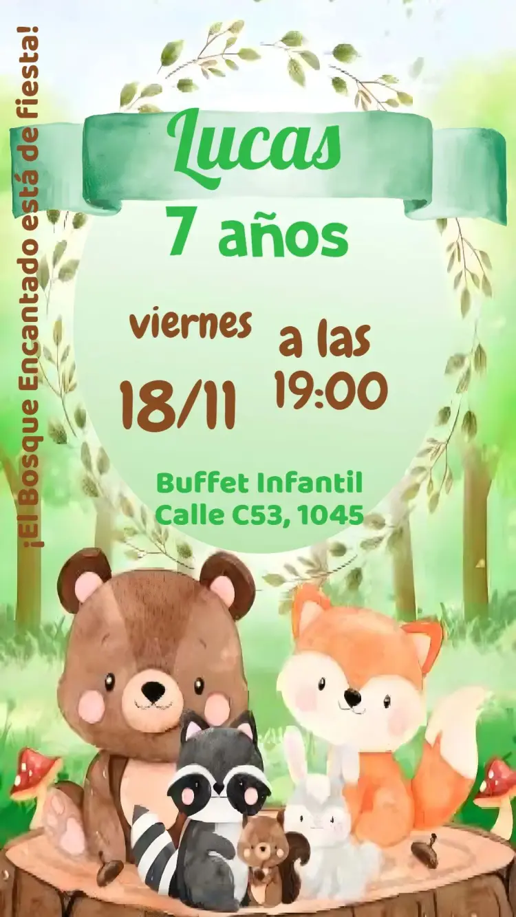 Invitación Bosque Encantado