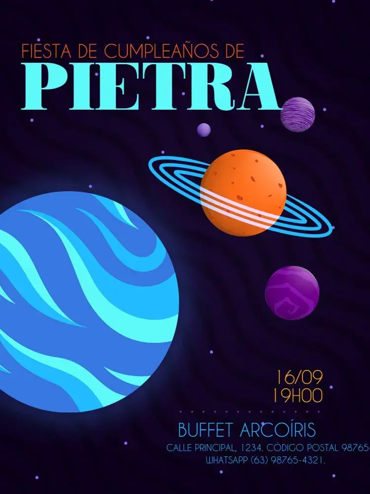 Invitación Espacio Oscuro Estrella