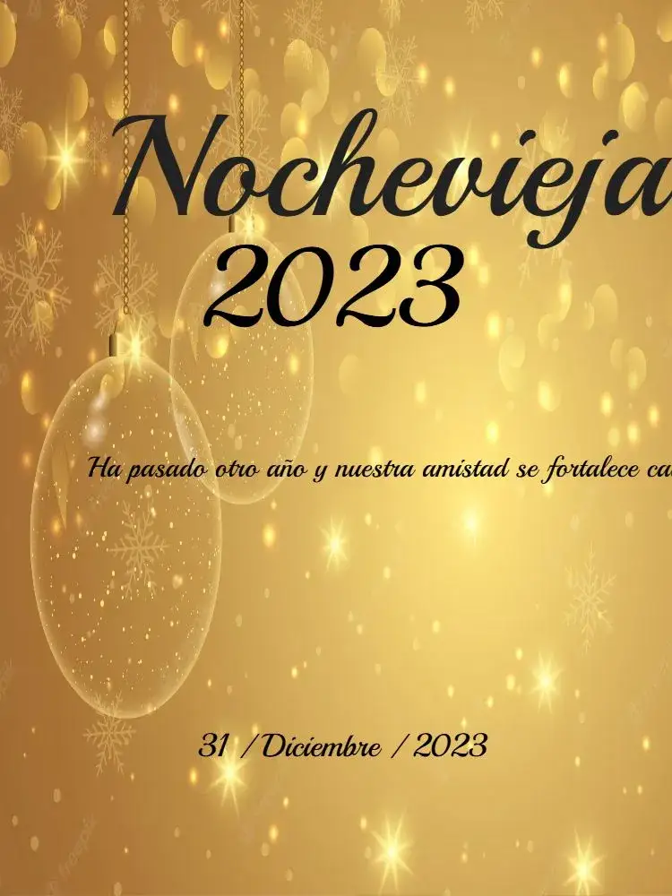 Invitación Reveillon 2023 Dorado Año – tema Cumpleaños Infantil dorado, festivo, moderno, elegante, estrellas, celebración
