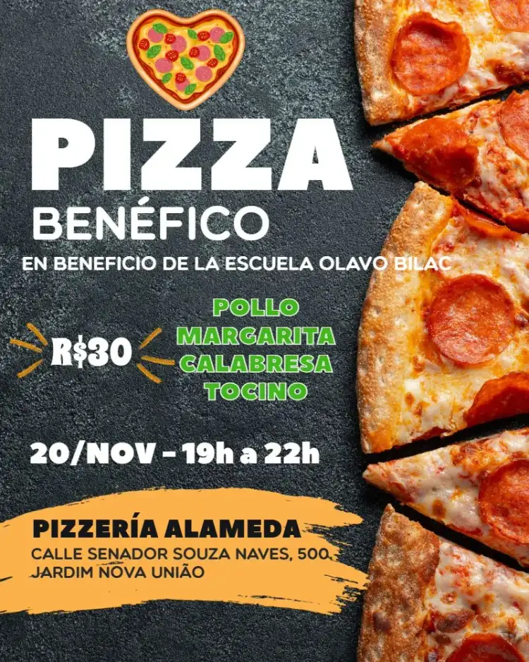 Arte Para Pizza Beneficente Acción