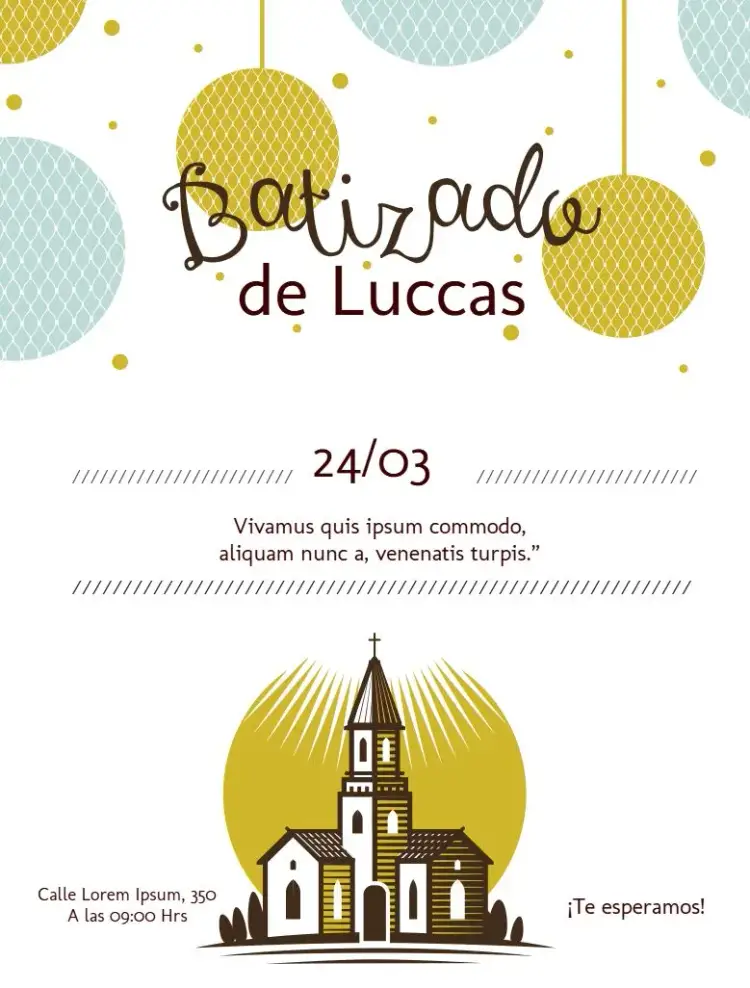 Invitación Bautizo Bolinhas Online