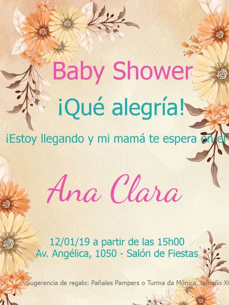 Baby Shower Elefante Con Flores Globo