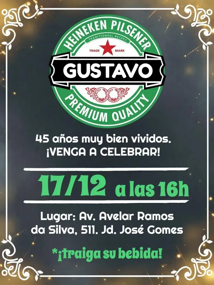 Invitación Heineken Hombre