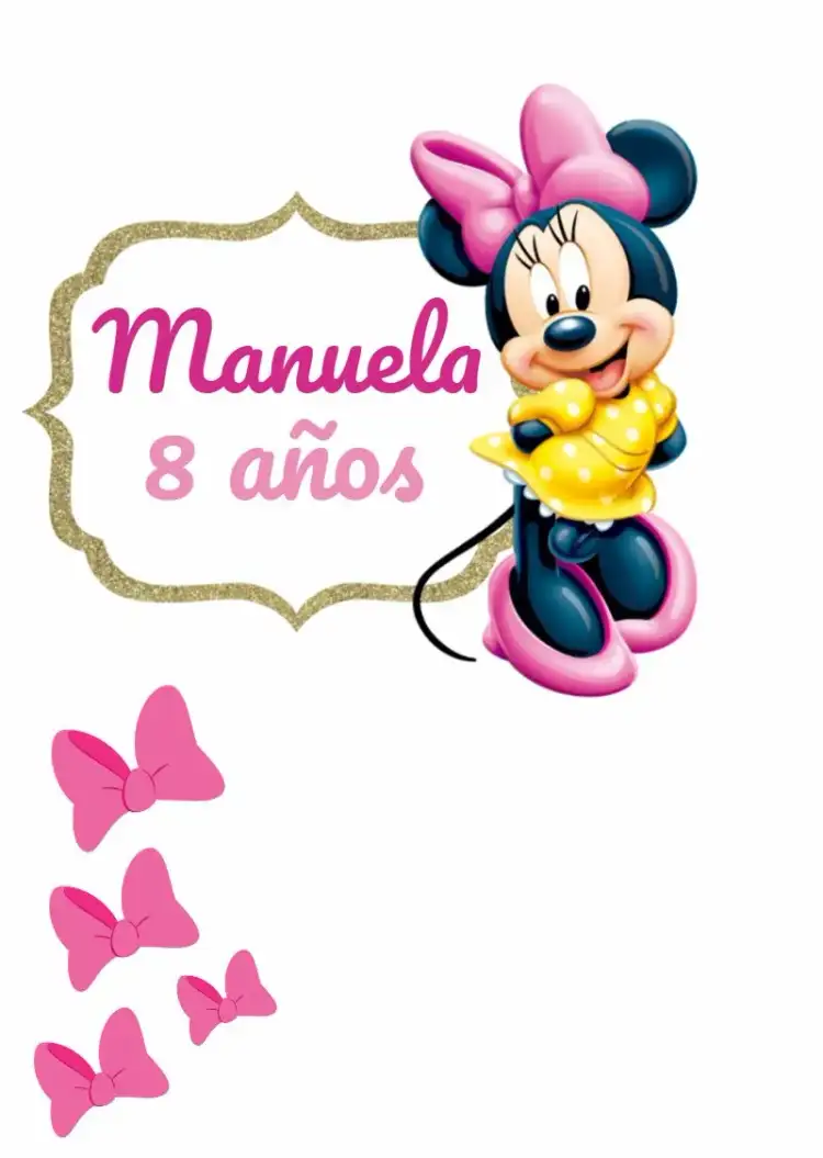 Topo De Pastel Minnie Mouse Rosa