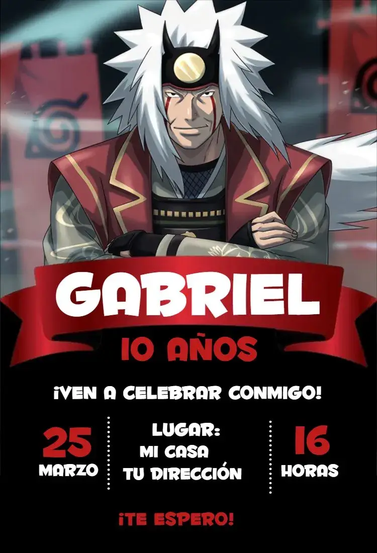 Invitación Jiraiya 2