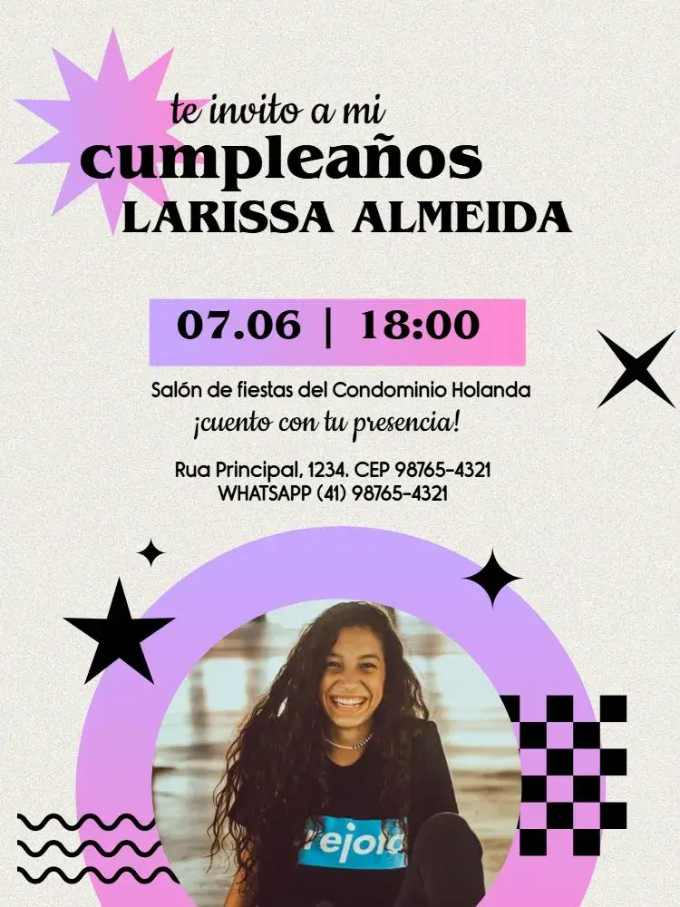 Invitación Adulto Moderno