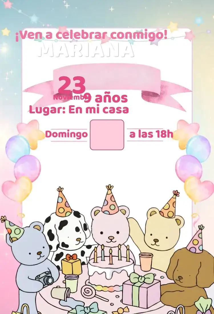 Invitación digital bobbie goods candy color