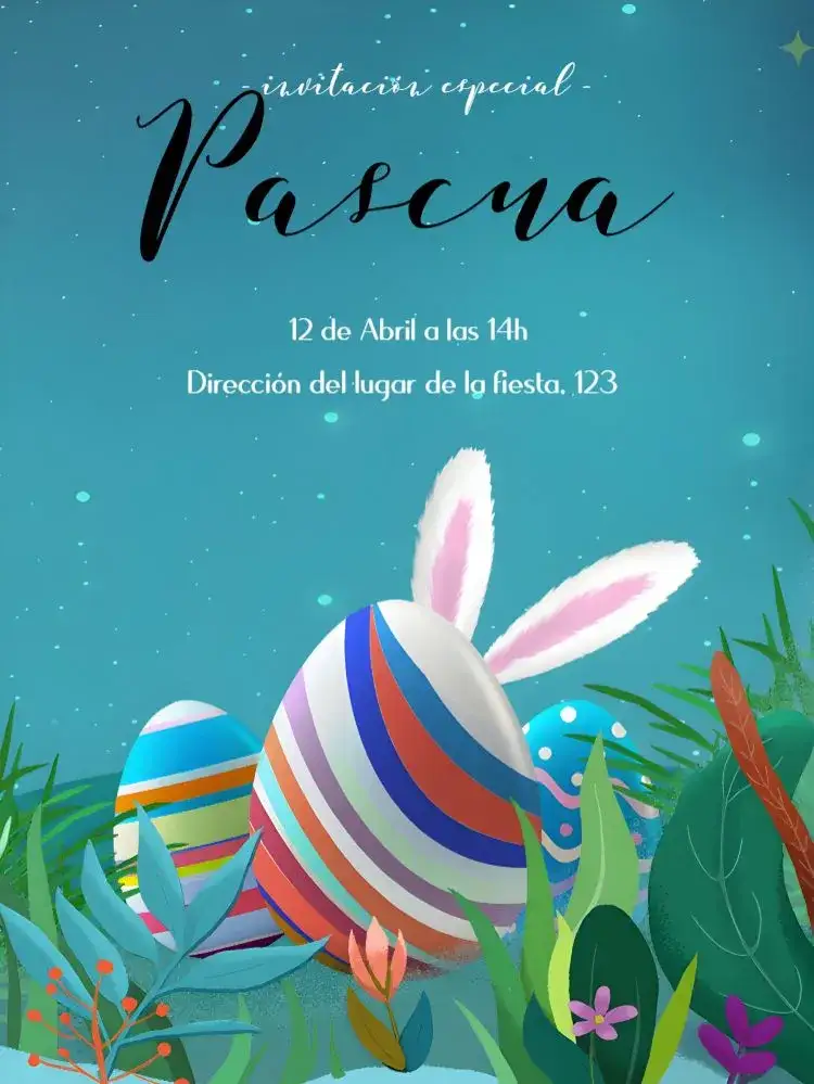 Invitación Pascua Chocolate – tema Fechas Conmemorativas marrón, blanco, divertido, familiar, colorido, Pascua