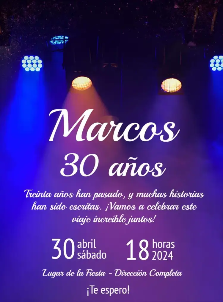 Invitación Fiesta Bebida – tema Cumpleaños moderno, vibrante, nocturno, minimalista, colorido, sophisticated