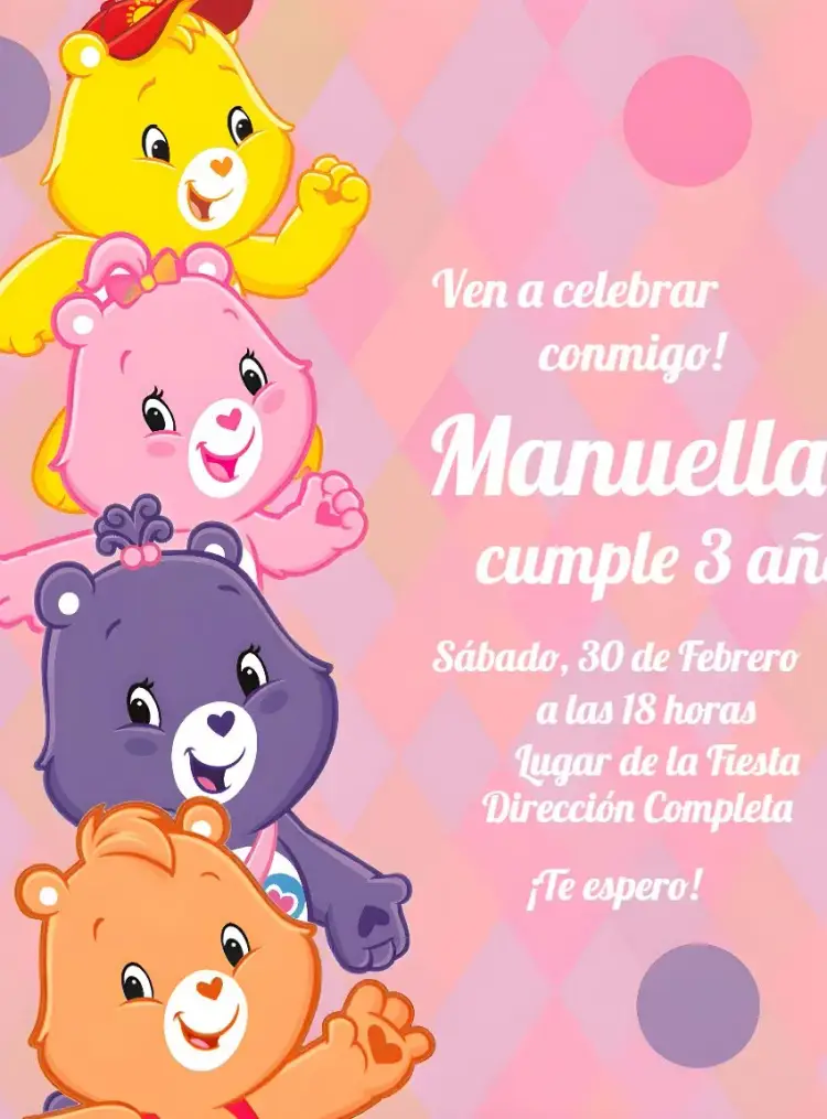 Invitación Osos Cariñosos