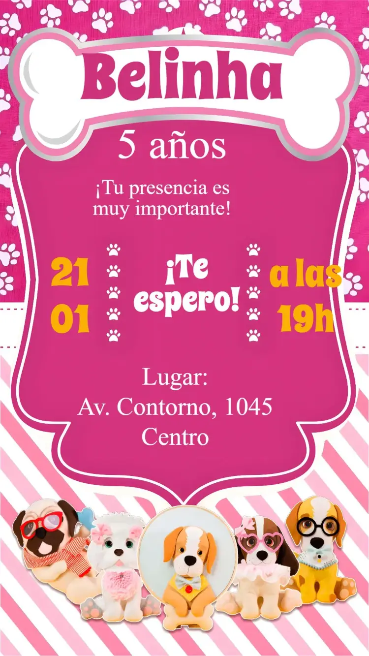 Invitación Cachorra Pet