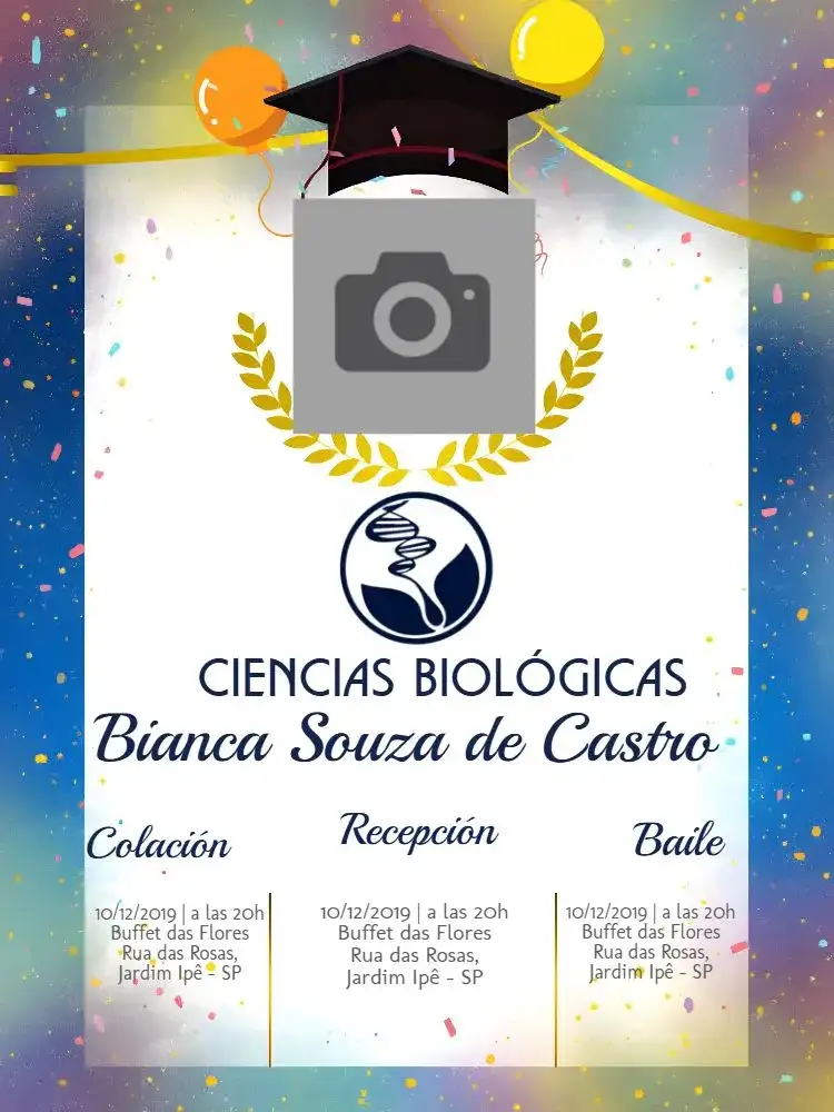 Graduación en Ciencias Biológicas con Foto Azul