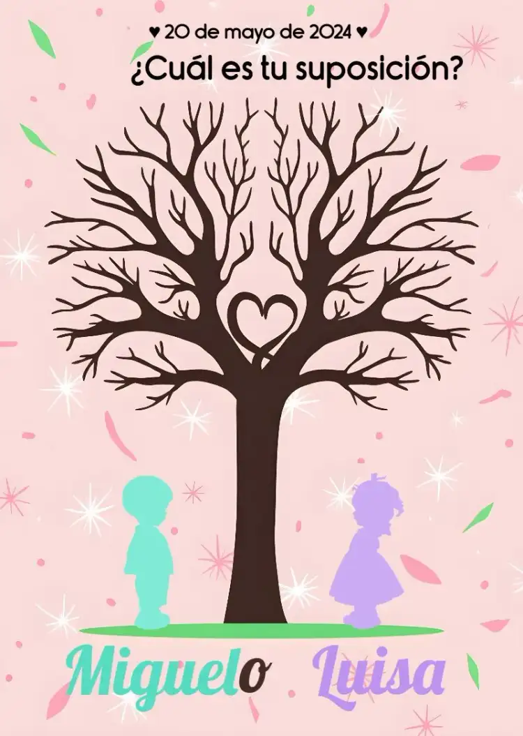 Árbol De Huellas Chá Revelación Cuadro