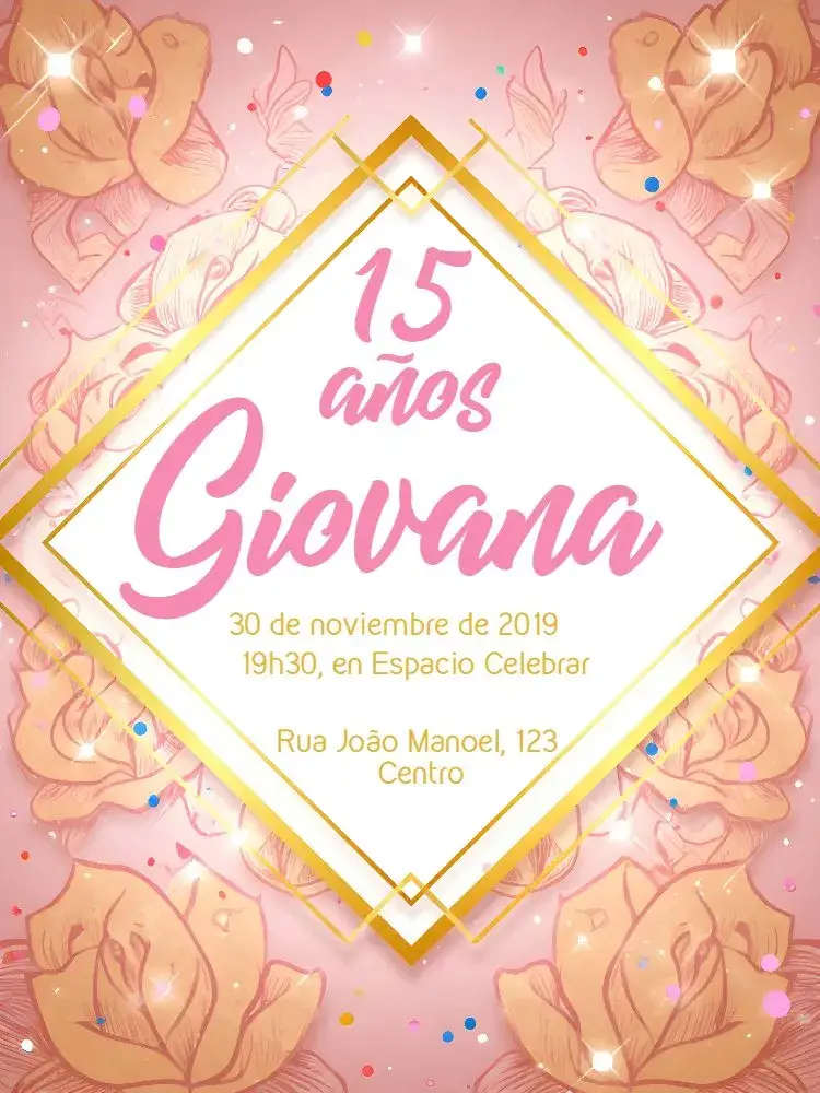 Invitación De 15 Años Reinado Provenzal Clásico